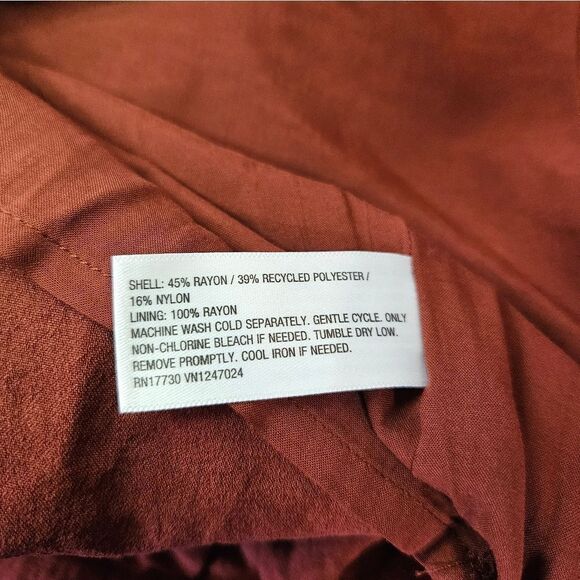 Future Collective Reese Blutstein Off Shoulder Long Sleeve Midi Dress in Rust 14 - Picture 10 of 11